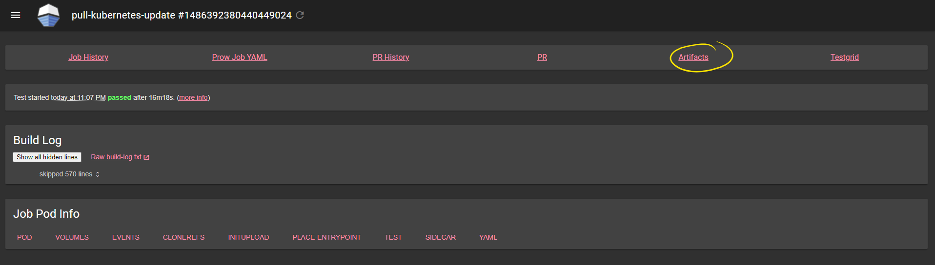 completed checklist of tests