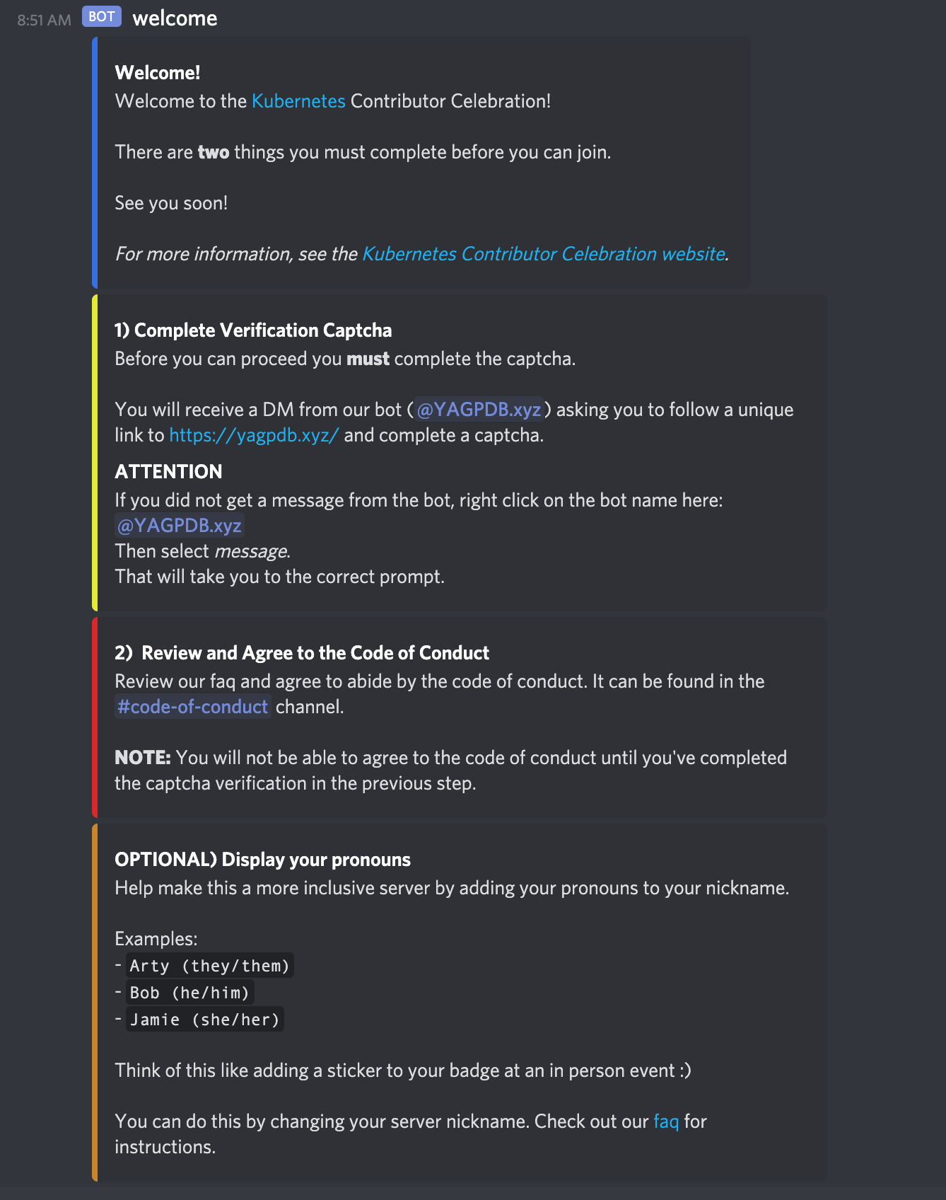 Discord connection instructions and prompt